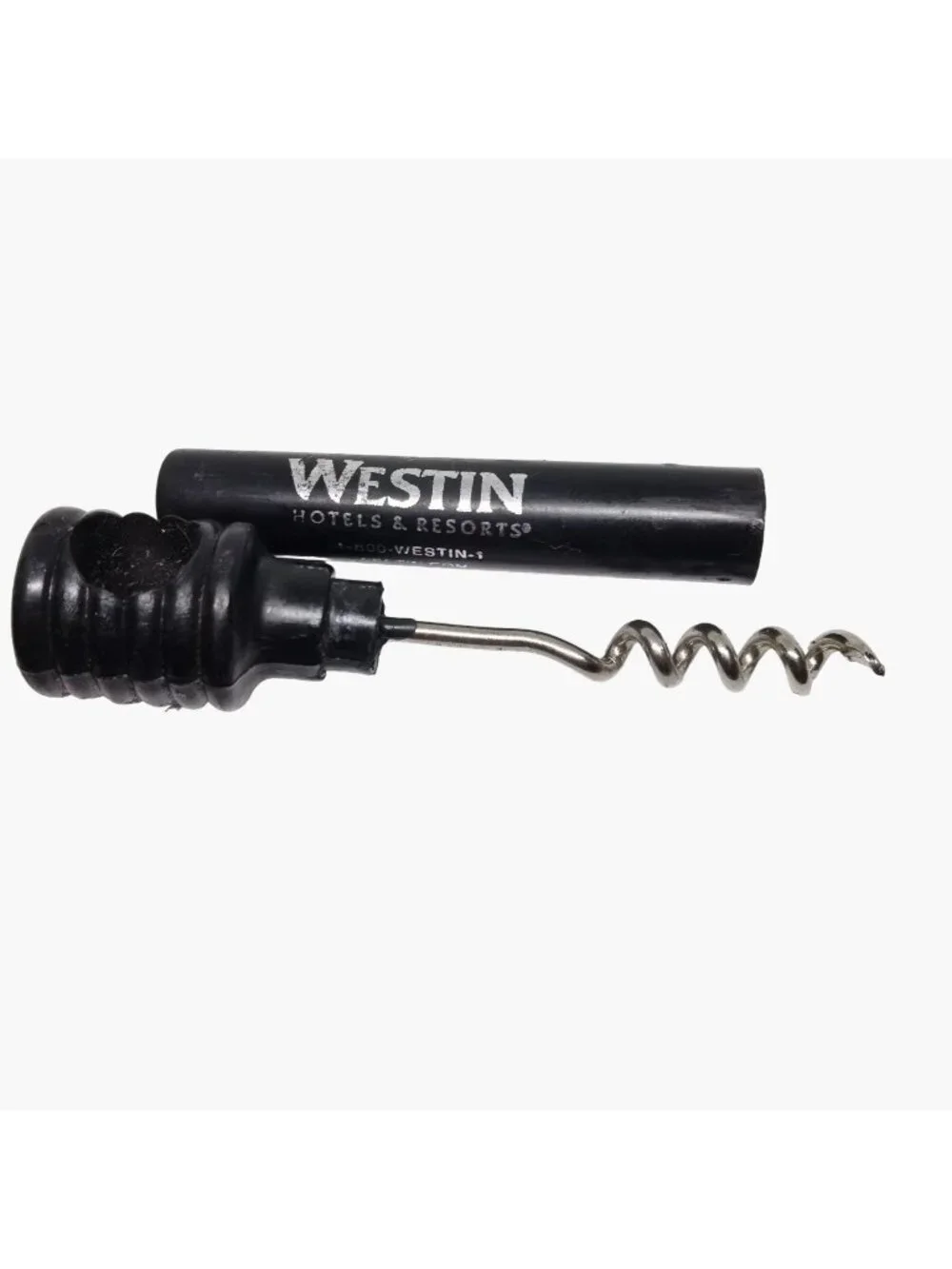 Westin Hotel Resort Wine Bottle Opener Corkscrew Black USA Bar Utensil